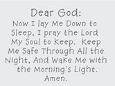 Now I Lay Me Down to Sleep - A Child's Prayer, Inspirational Wall Art Decal