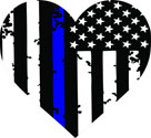 Blue Lives Matter Heart Decal