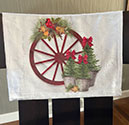 Christmas Wagon Wheel Plush Towel