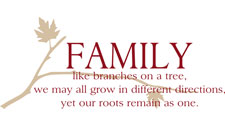 Family Like Branches on a Tree, Family Wall Art Decal