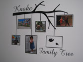 Family Tree Wall Graphic with Photo Frames, Vinyl Wall Decal