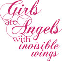 Girls Angels With Wings, Vinyl Wall Art