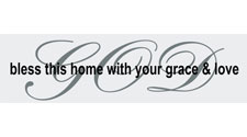 God Bless This Home, Religious Wall Art Decal