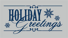 Holiday Greetings with Snowflakes