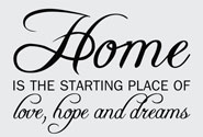 Home Love Hope, Home Wall Art Decal Opt. 2