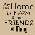 Home Be Warm, Family Wall Art Decal