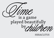 Heraclitus, Time Played, Celebrity Wall Art Decal Quote