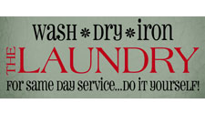 Wash Dry Iron Laundry Room, Vinyl Wall Decal