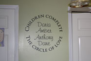 Children Complete Circle of Love, Family Wall Art Decal