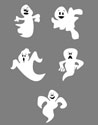 Ghost Set of 5, Vinyl Wall Decal