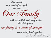 Our Family Circle of Strength, Family Wall Art Decal