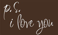 PS I Love You (vs. 1), Family Wall Art Decal