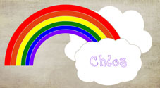 Rainbow and Clouds, Vinyl Wall Art