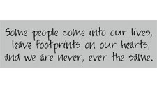 Some People Leave Footprints, Inspirational Wall Art Decal