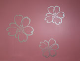 Swirl Flower Set, vinyl wall decal